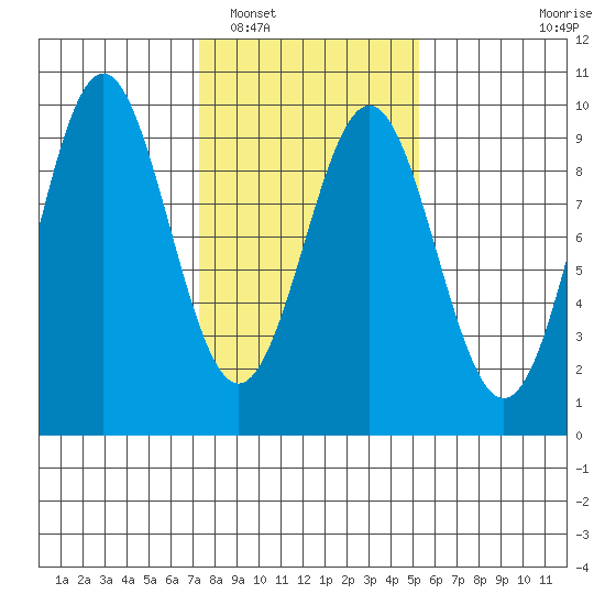 Falcon Arm tide chart for Sunday, February 20, 2022