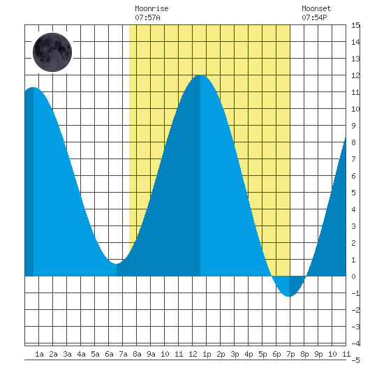 Falcon Arm tide chart for Sunday, March 10, 2024