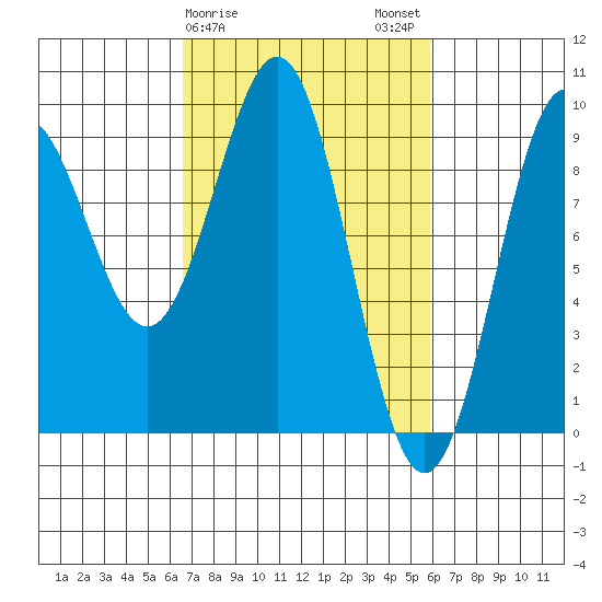 Falcon Arm tide chart for Friday, March 8, 2024