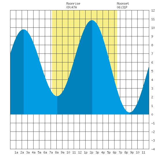 Falcon Arm tide chart for Friday, October 4, 2024