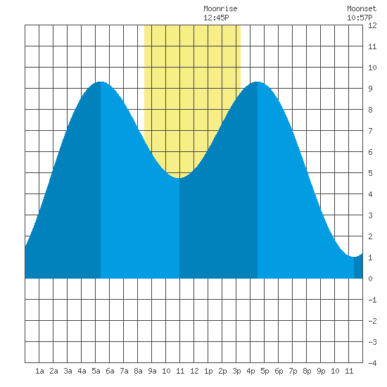 Falcon Arm tide chart for Saturday, December 7, 2024