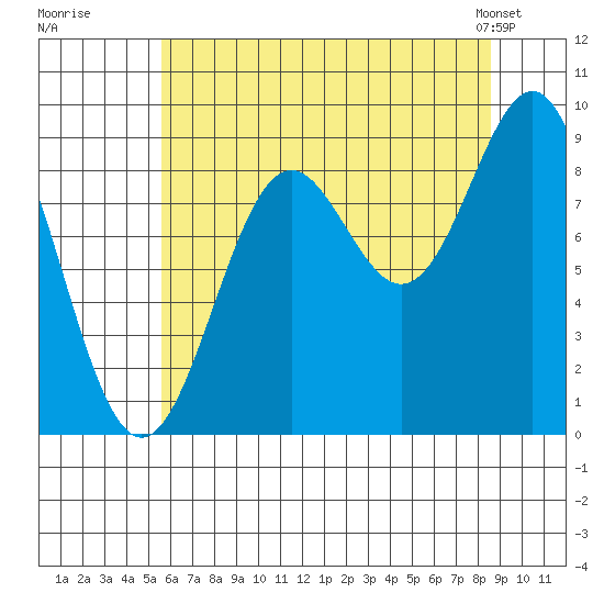 Falcon Arm tide chart for Tuesday, August 19, 2025