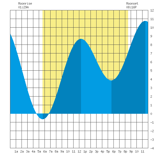 Falcon Arm tide chart for Wednesday, August 20, 2025