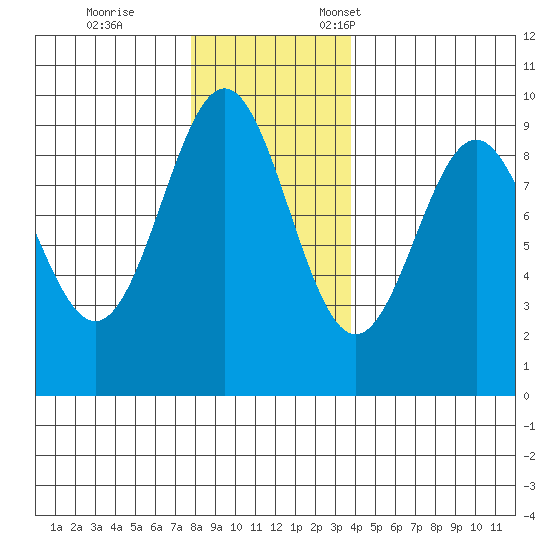 Falcon Arm tide chart for Saturday, November 15, 2025