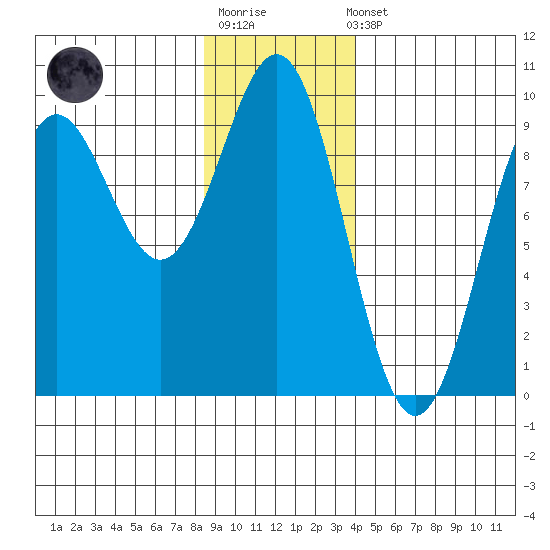 Falcon Arm tide chart for Sunday, January 18, 2026