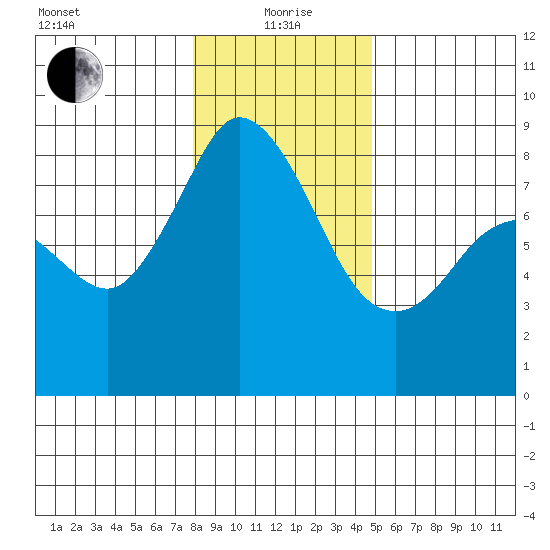 Neptune Beach tide chart for Wednesday, January 20, 2021