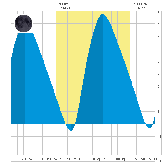 Fieldsboro tide chart for Sunday, March 10, 2024