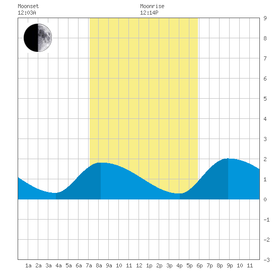Flamingo tide chart for Sunday, January 9, 2022
