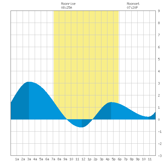 Flamingo tide chart for Friday, January 12, 2024