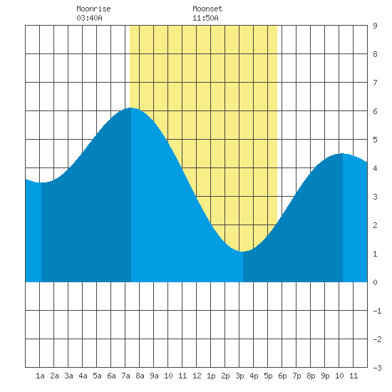 Florence tide chart for Wednesday, February 11, 2026
