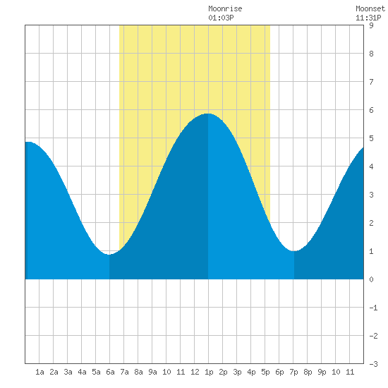 Folly Island tide chart for Friday, November 8, 2024