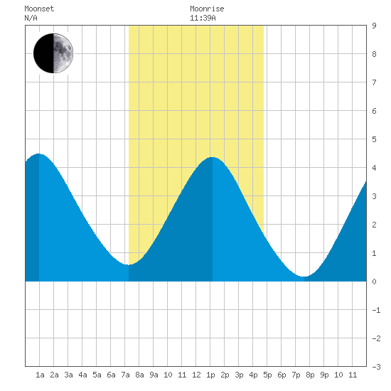 Verrazzano-Narrows Bridge tide chart for Sunday, January 9, 2022