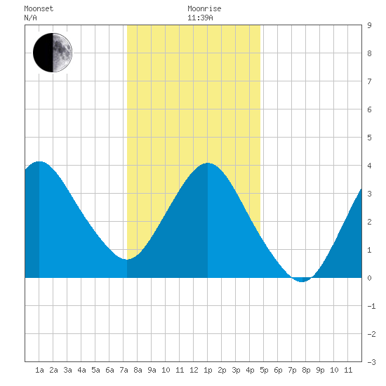 Fort Wadsworth tide chart for Sunday, January 9, 2022