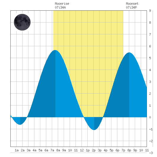 Fort Wadsworth tide chart for Sunday, March 10, 2024