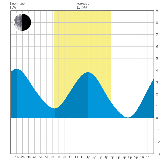 Fort Wadsworth tide chart for Saturday, January 10, 2026