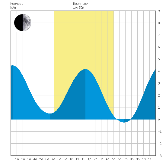 Fort Wadsworth tide chart for Sunday, January 25, 2026