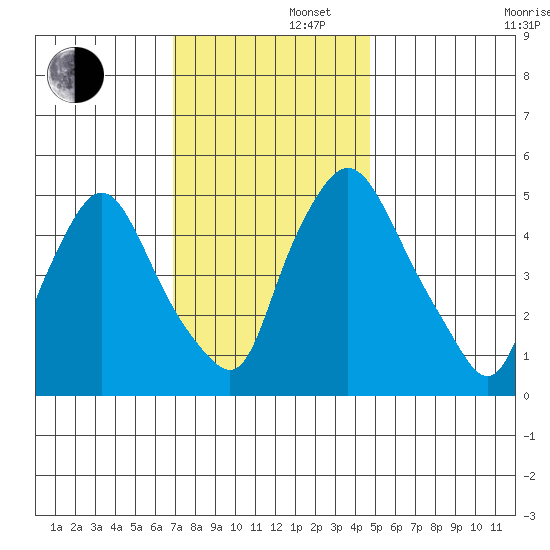Salem Nuclear Plant tide chart for Friday, November 22, 2024