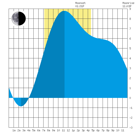 Friday Harbor tide chart for Tuesday, November 11, 2025