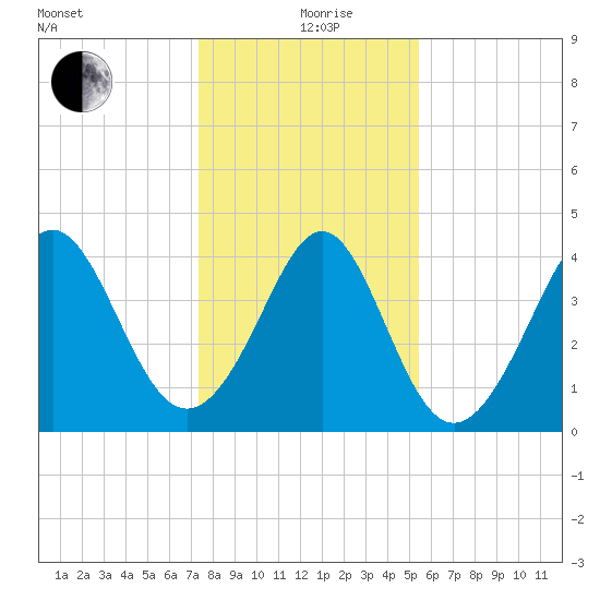 Garden City tide chart for Sunday, January 9, 2022