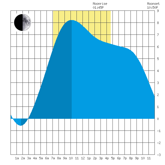 Gardiner tide chart for Friday, November 8, 2024